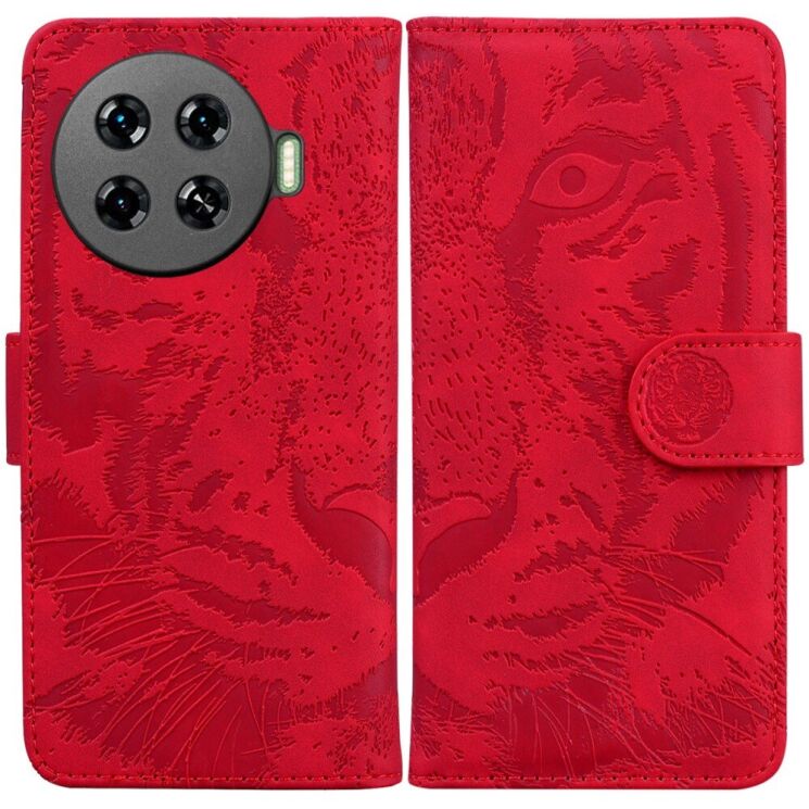 Чохол-книжка Deexe Tiger для TECNO Spark 20 Pro+ - Red: фото 1 з 7