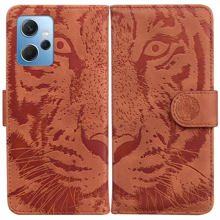 Чехол-книжка Deexe Tiger для Xiaomi Redmi Note 12 - Brown: фото 1 из 7