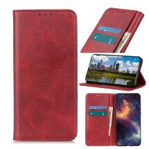 Чехол-книжка Deexe Wallet Case для Motorola Moto G60s - Red: фото 1 из 10