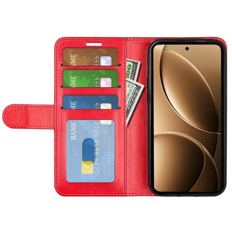 Чехол-книжка Deexe Wallet Style для Xiaomi Poco F7 Ultra - Red: фото 3 из 5