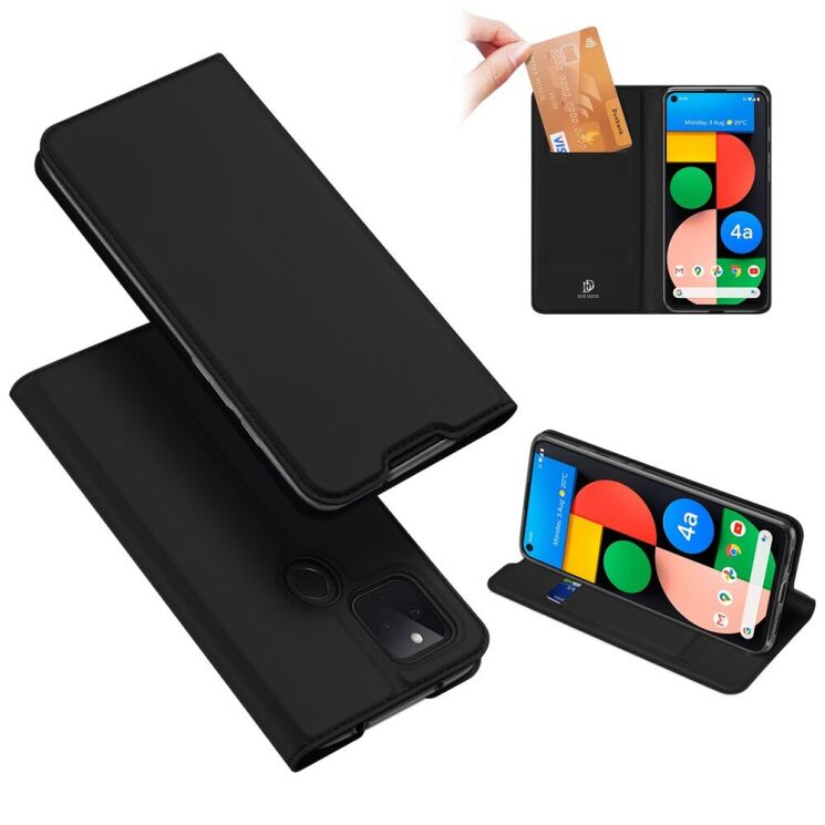 Чехол-книжка DUX DUCIS Skin Pro для Google Pixel 4a 5G - Black: фото 1 из 9