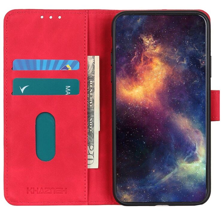 Чехол-книжка KHAZNEH Retro Wallet для Motorola Moto G24 Power - Red: фото 3 из 7