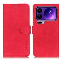 Чехол-книжка с застежкой KHAZNEH Retro Wallet для Xiaomi 17 Pro - Red: фото 1 из 8