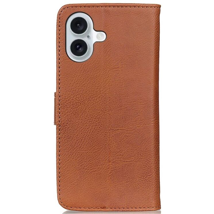 Чехол-книжка KHAZNEH Wallet Cover для Apple iPhone 16 Plus - Brown: фото 6 из 9