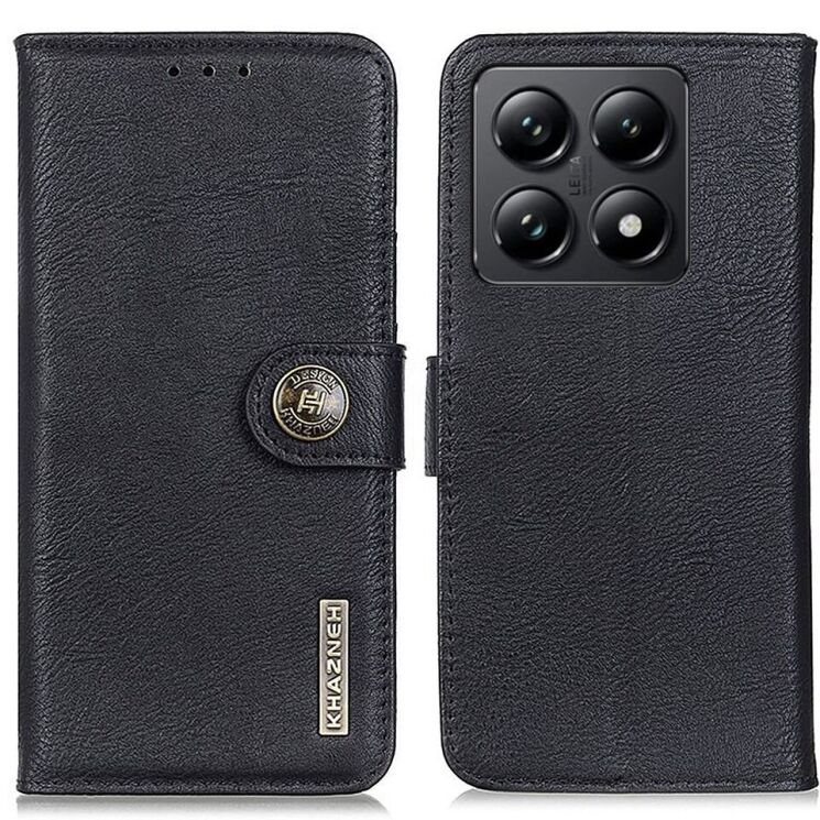 Чехол-книжка KHAZNEH Wallet Cover для Xiaomi 14T Pro - Black: фото 1 из 8