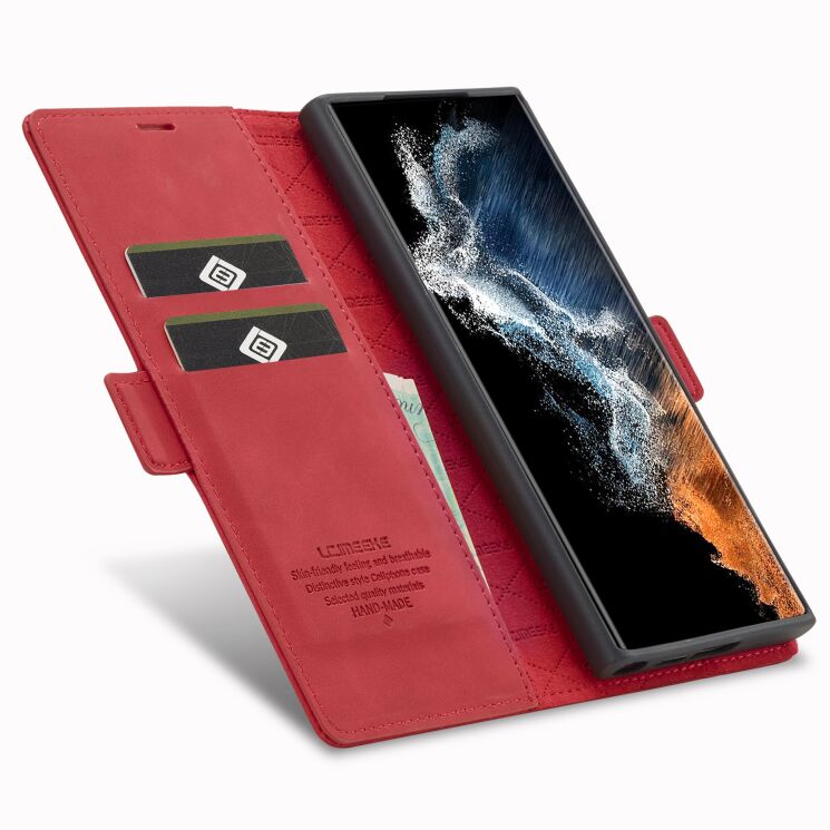 Чехол-книжка LC.IMEEKE Strong Case для Samsung Galaxy S23 Ultra (S918) - Red: фото 2 из 11