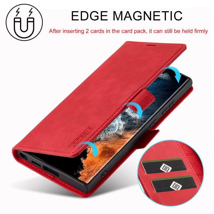 Чехол-книжка LC.IMEEKE Strong Case для Samsung Galaxy S23 Ultra (S918) - Red: фото 9 из 11