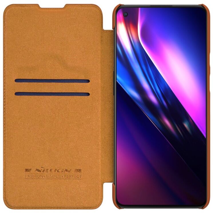 Чехол-книжка NILLKIN Qin Series для OnePlus 9 - Brown: фото 3 из 19