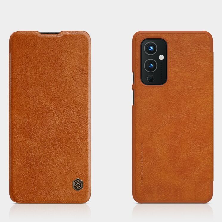 Чехол-книжка NILLKIN Qin Series для OnePlus 9 - Brown: фото 7 из 19