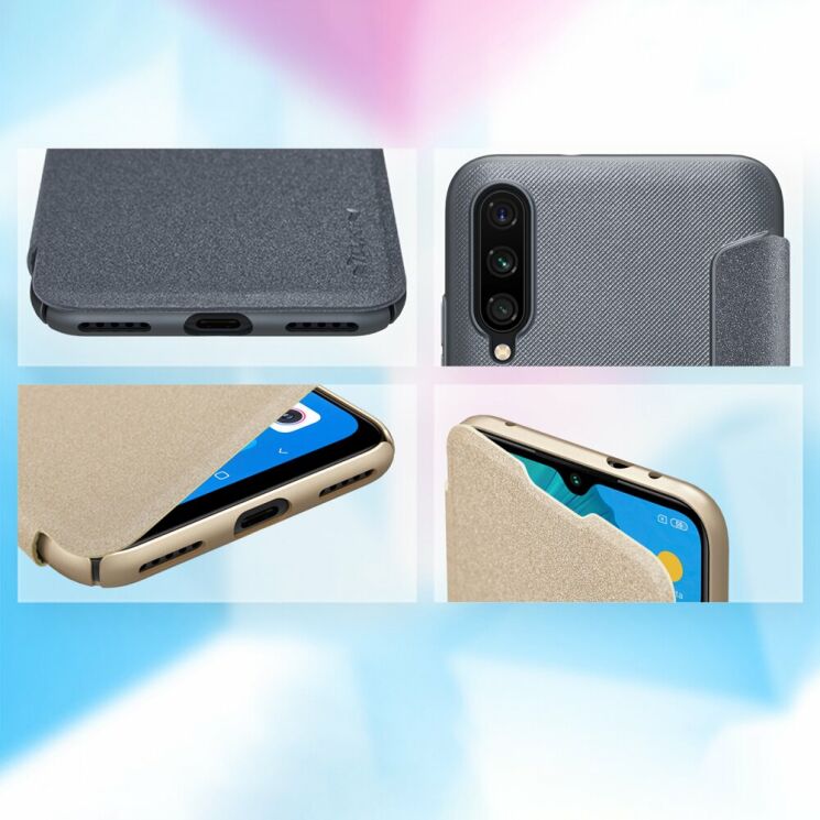 Чехол-книжка NILLKIN Sparkle Series для Xiaomi Mi A3 / Mi CC9e - Gold: фото 14 из 14