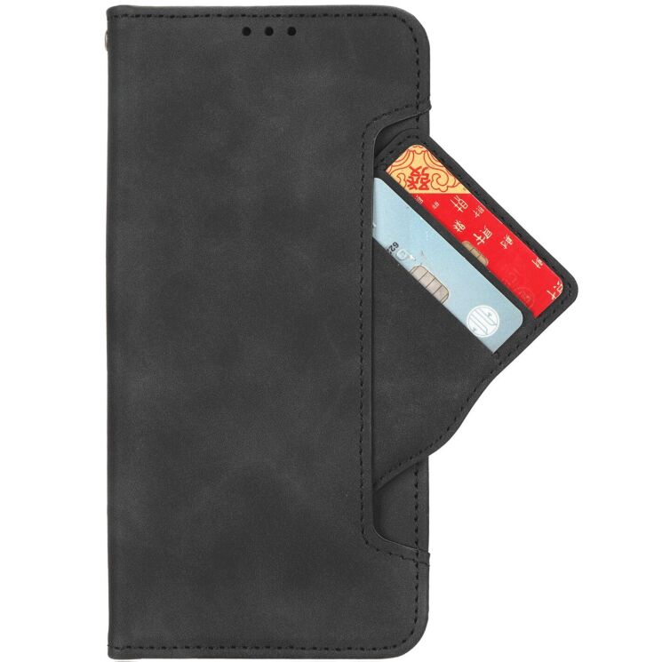 Чехол-книжка с карманами Deexe Wallet Stand для Realme C85 - Black: фото 3 из 15