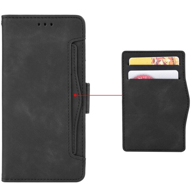 Чехол-книжка с карманами Deexe Wallet Stand для Realme C85 - Black: фото 10 из 15