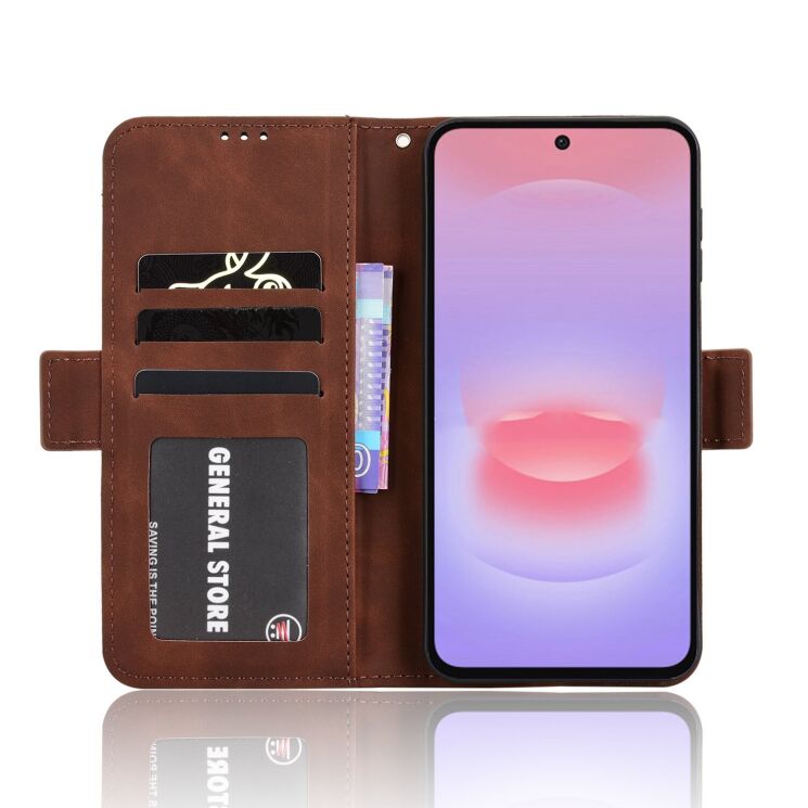 Чехол-книжка с карманами Deexe Wallet Stand для Samsung Galaxy A27 (A276) - Brown (408613Z) Чехол-книжка с карманами Deexe Wallet Stand для Samsung Galaxy A27 (A276) - Brown: фото 5 из 15
