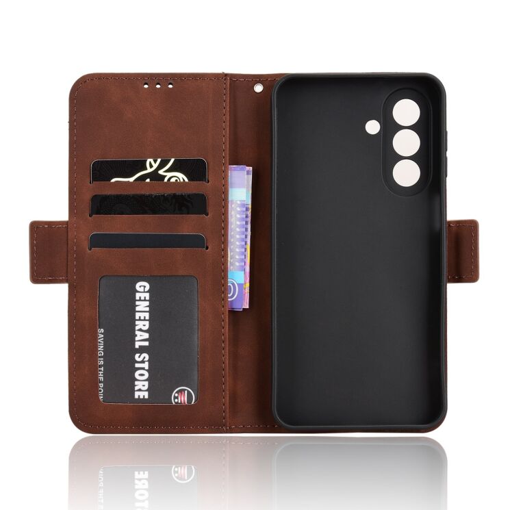 Чехол-книжка с карманами Deexe Wallet Stand для Samsung Galaxy A27 (A276) - Brown (408613Z) Чехол-книжка с карманами Deexe Wallet Stand для Samsung Galaxy A27 (A276) - Brown: фото 4 из 15