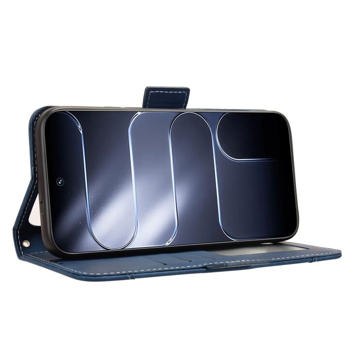 Чехол-книжка с карманами Deexe Wallet Stand для TECNO Spark 50 Pro - Blue: фото 6 из 8