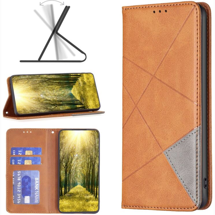 Чехол-книжка с карманами UniCase Geometric Pattern для Honor 600 Lite - Yellow (411802Y) Чехол-книжка с карманами UniCase Geometric Pattern для Honor 600 Lite - Yellow: фото 4 из 10