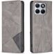 Чехол-книжка с карманами UniCase Geometric Pattern для Motorola Edge 70 Fusion - Grey (409506H). Фото 1 из 11