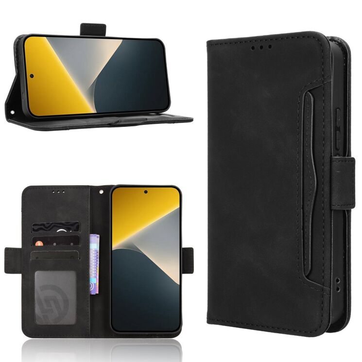 Чохол-книжка з кишеньками Deexe Wallet Stand для Xiaomi Poco X8 - Black (219910B) Чохол-книжка з кишеньками Deexe Wallet Stand для Xiaomi Poco X8 - Black: фото 8 з 15