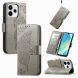 Чехол-книжка с рисунком UniCase Butterfly Pattern для OPPO Reno 15 - Grey (405746H). Фото 4 из 9