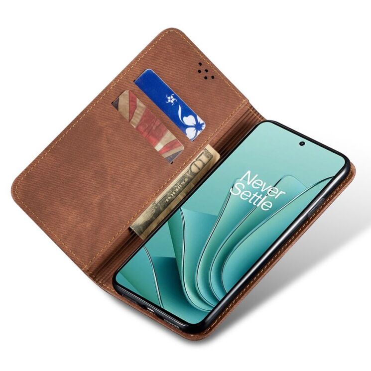 Чехол-книжка UniCase Jeans Wallet для OnePlus Nord 4 - Coffee: фото 2 из 7