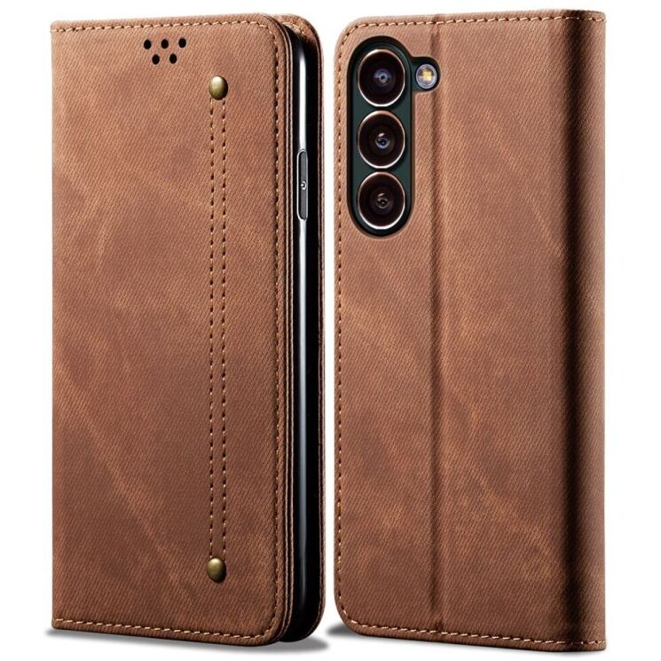 Чехол-книжка UniCase Jeans Wallet для Samsung Galaxy S23 Plus - Coffee: фото 1 из 7