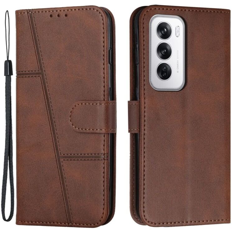 Чохол-книжка UniCase Jet Cover для OPPO Reno 12 - Brown: фото 1 з 10