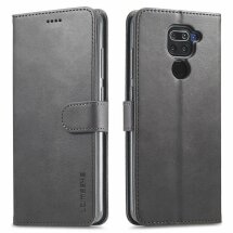 Чехол LC.IMEEKE Wallet Case для Xiaomi Redmi Note 9 - Grey: фото 1 из 9