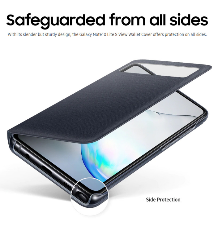 Чохол S View Wallet Cover для Samsung Galaxy Note 10 Lite (N770) EF-EN770PBEGRU - Black: фото 7 з 8