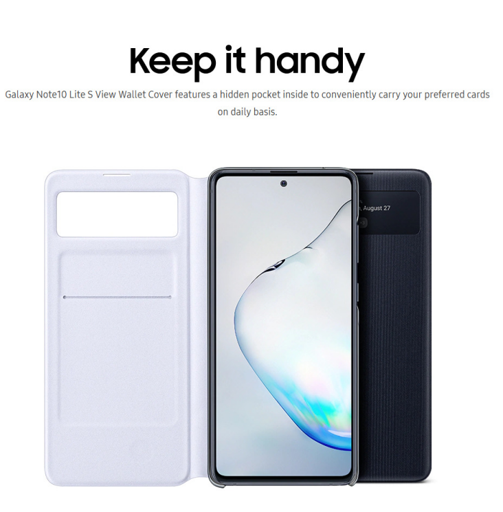 Чохол S View Wallet Cover для Samsung Galaxy Note 10 Lite (N770) EF-EN770PBEGRU - Black: фото 6 з 8