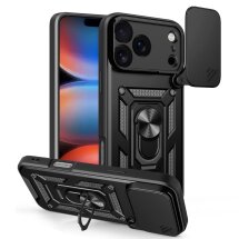 Чохол із захистом камери Deexe Armor Shield для iPhone 18 Pro Max / 17 Pro Max - Black: фото 1 з 9