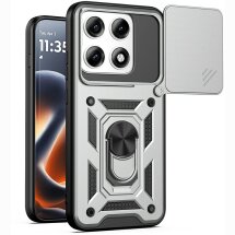 Чохол із захистом камери Deexe Armor Shield для Motorola Edge 70 Pro - Silver: фото 1 з 9