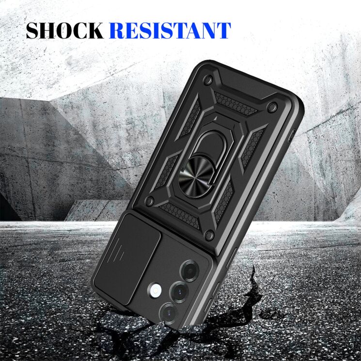 Чехол с защитой камеры Deexe Armor Shield для Samsung Galaxy A37 (A376) - Black: фото 5 из 10