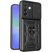 Чехол с защитой камеры Deexe Armor Shield для Samsung Galaxy A37 (A376) - Black: фото 1 из 10