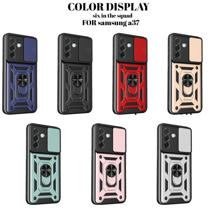 Чехол с защитой камеры Deexe Armor Shield для Samsung Galaxy A37 (A376) - Black: фото 10 из 10