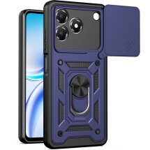 Чохол із захистом камери Deexe Armor Shield для ZTE Blade A36 - Blue: фото 1 з 9