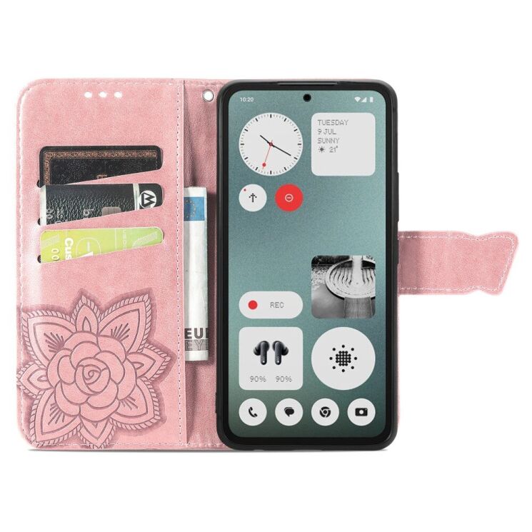 Чохол UniCase Butterfly Pattern для Nothing CMF Phone 1 - Rose Gold: фото 2 з 9