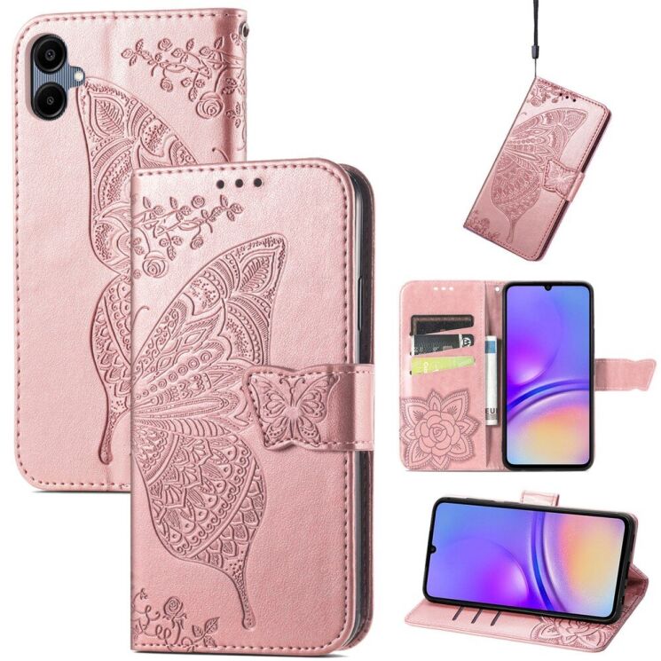 Чехол UniCase Butterfly Pattern для Samsung Galaxy A06 (A065) - Rose Gold: фото 4 из 9