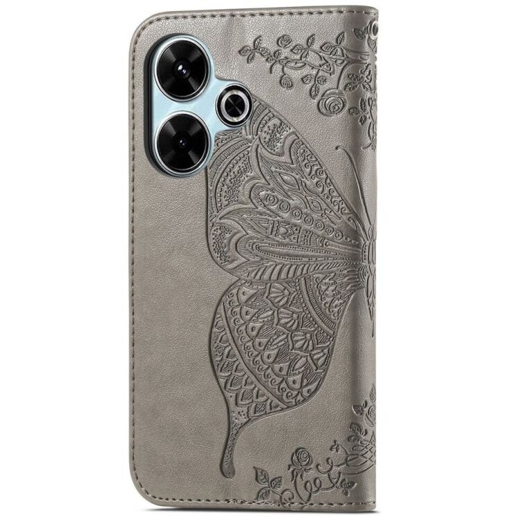 Чехол UniCase Butterfly Pattern для Xiaomi Redmi 13 - Grey: фото 5 из 7