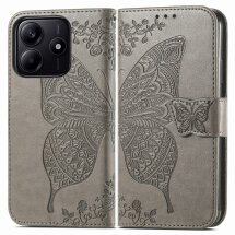 Чехол UniCase Butterfly Pattern для Xiaomi Redmi Note 14 5G - Grey: фото 1 из 9