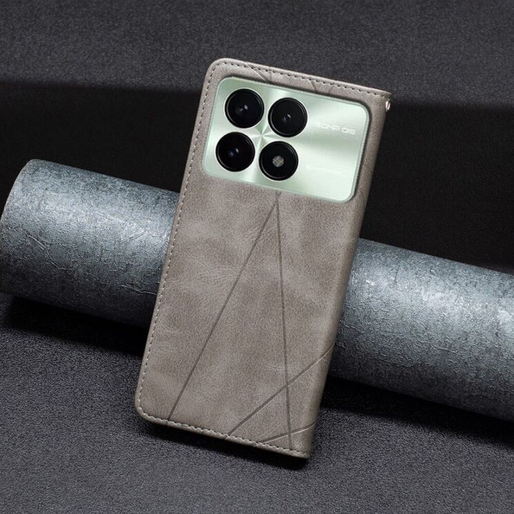 Чехол UniCase Geometric Pattern для Xiaomi Poco F6 Pro - Grey: фото 4 из 8