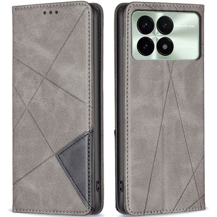 Чехол UniCase Geometric Pattern для Xiaomi Poco F6 Pro - Grey: фото 1 из 8