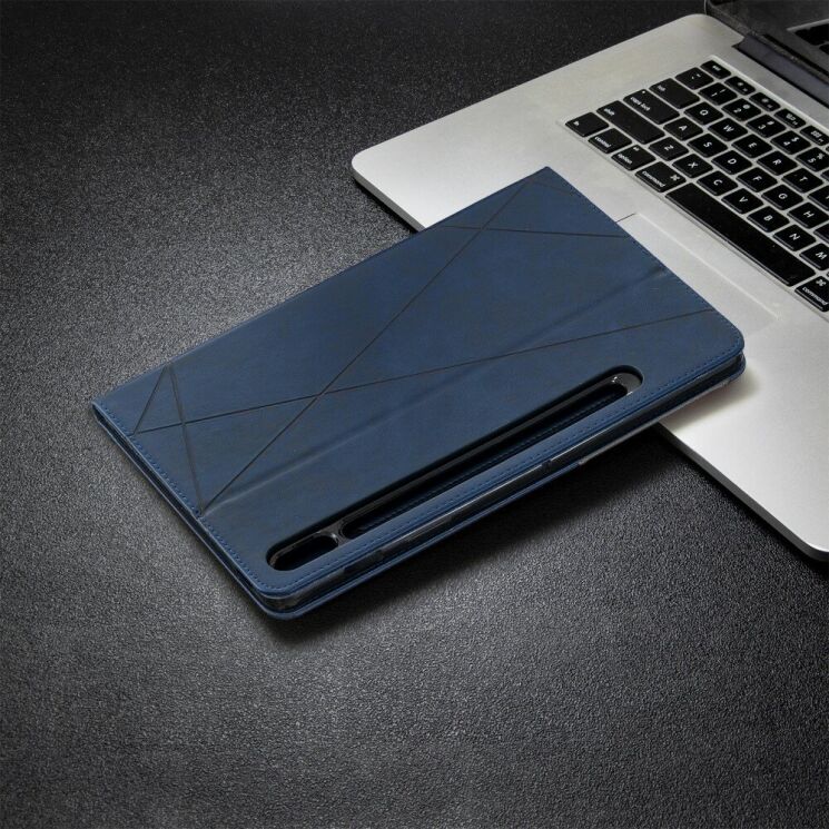 Чохол UniCase Geometric Style для Samsung Galaxy Tab S7 (T870/875) / S8 (X700/706) - Blue: фото 8 з 10