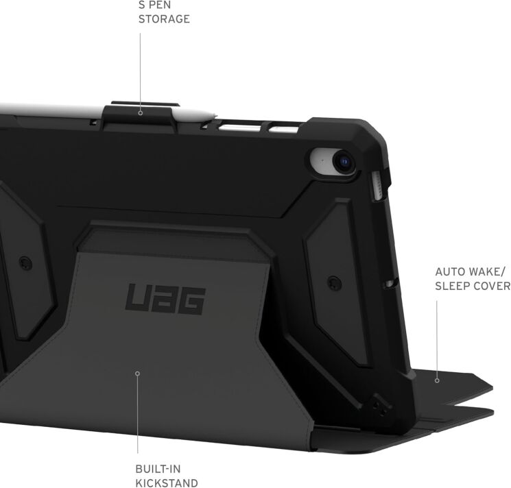 Чехол URBAN ARMOR GEAR (UAG) Metropolis SE Series для Samsung Galaxy Tab S9 FE (X510/516) / Tab S10 FE (X520/526) 224415114040 - Black: фото 16 из 16