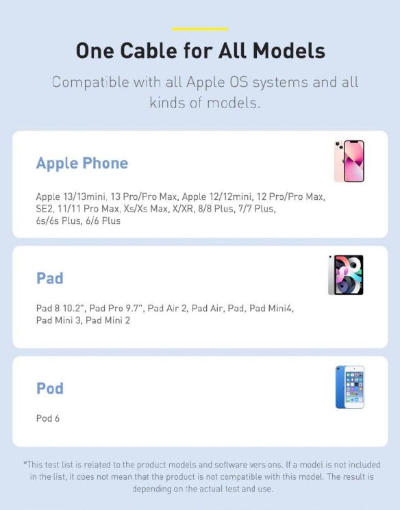 Кабель Baseus Crystal Shine Series USB to Lightning (2.4A, 1.2m) CAJY000001 - Black: фото 20 з 26