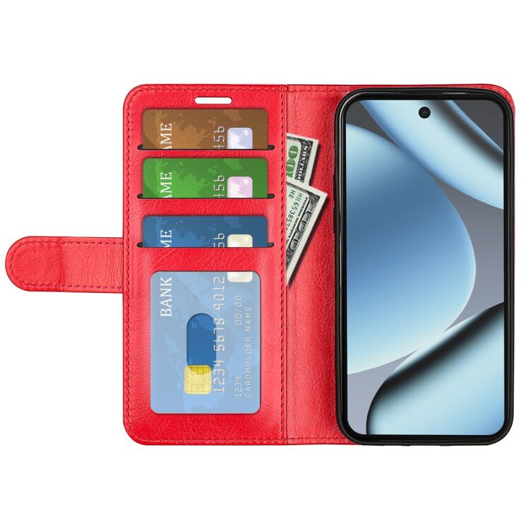 Классический чехол-книжка Deexe Wallet Style для Google Pixel 11 - Red: фото 2 из 7
