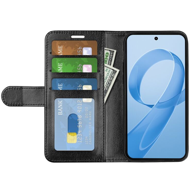 Классический чехол-книжка Deexe Wallet Style для Xiaomi Poco F8 Ultra - Black: фото 2 из 7