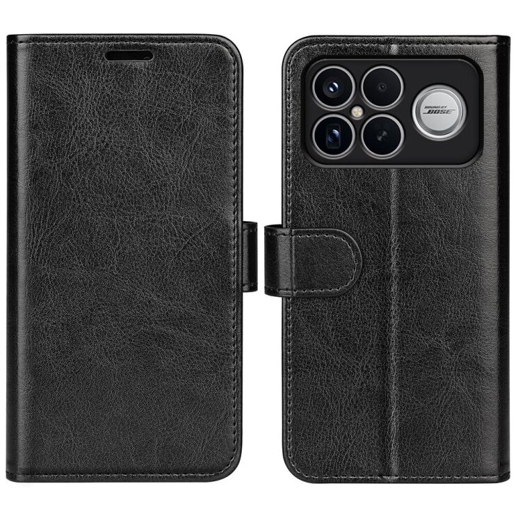 Классический чехол-книжка Deexe Wallet Style для Xiaomi Poco F8 Ultra - Black: фото 1 из 7