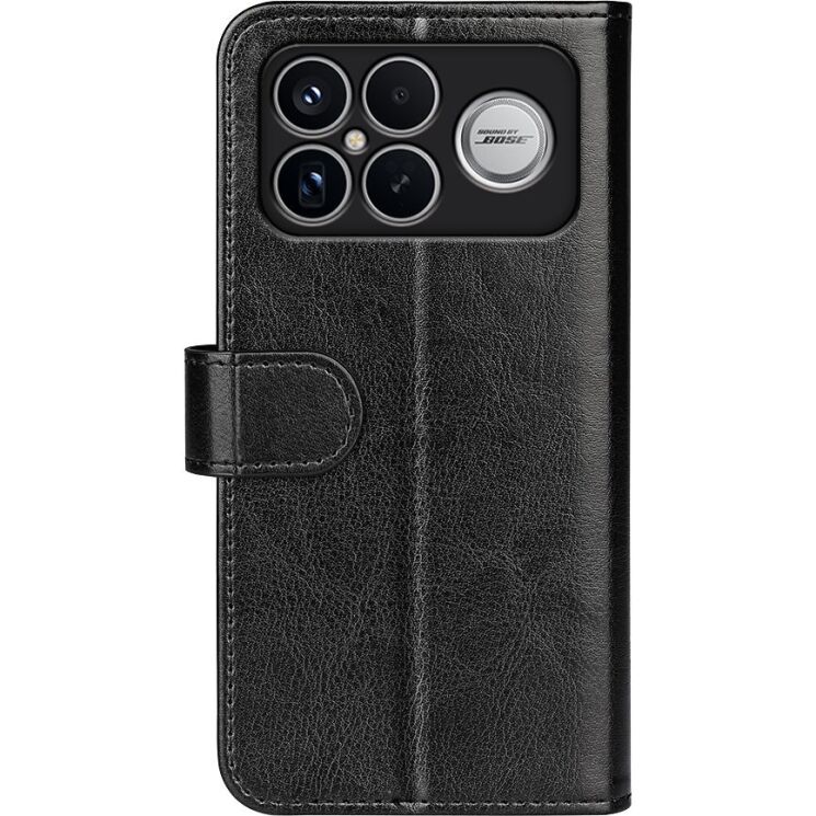 Классический чехол-книжка Deexe Wallet Style для Xiaomi Poco F8 Ultra - Black: фото 6 из 7