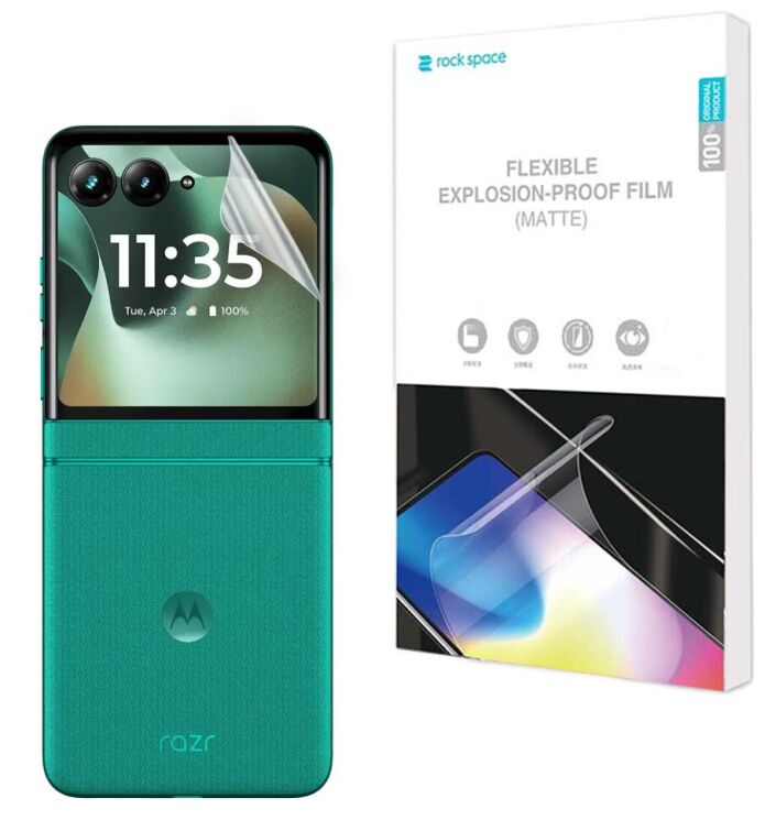 Комплект антиблікових плівок на зовнішній екран (2шт) RockSpace Explosion-Proof Matte для Motorola Razr 70 (455232) Комплект антиблікових плівок на зовнішній екран (2шт) RockSpace Explosion-Proof Matte для Motorola Razr 70: фото 1 з 1