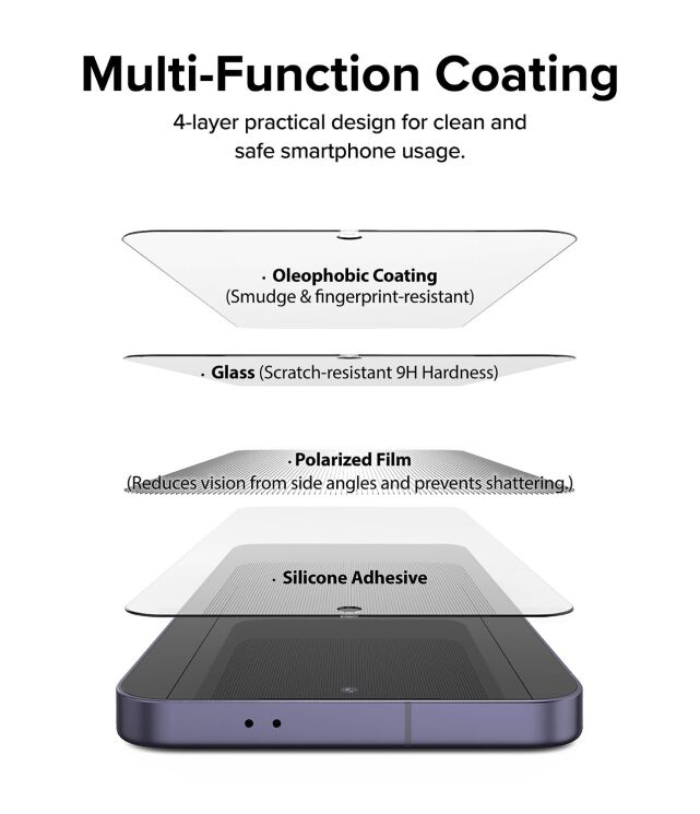 Комплект защитных стекол (2шт) Ringke Easy Slide Privacy для Samsung Galaxy S24 Plus (S926) 8800274968868: фото 12 из 19